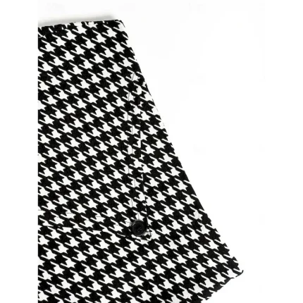 Women's Skirt Bodycon Fashion Casual Mini High Waist Skirts Houndstooth Print Micro-elastic Street Daily Black Spring Polyester - Image 4