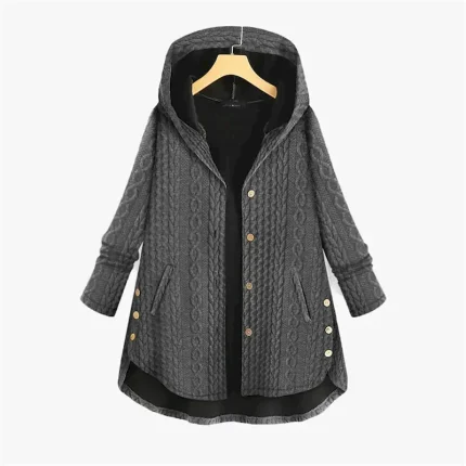 Women's Plus Size Parka Button Pocket Plain Outdoor Causal Long Sleeve Hooded Regular Winter Fall Dark Green Dark Blue Red L XL XXL 3XL 4XL