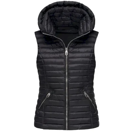 Women's Hiking Vest Quilted Puffer Vest Sleeveless Outerwear Outdoor Thermal Warm Windproof Lightweight Winter Pocket Polyester Black White Red Hunting Fishing Camping / Hiking / Caving - Image 5