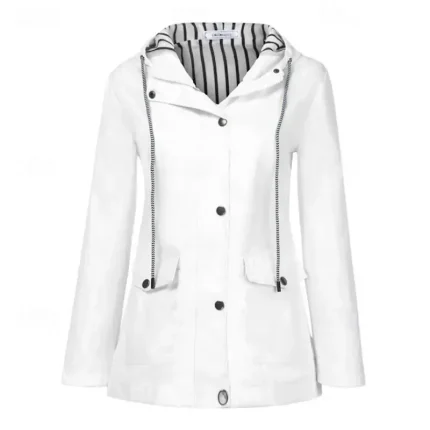 Women's Hoodie Jacket Comfortable Breathable Zipper Pocket Casual Plain Outdoor Vacation Street Casual Zipper Regular Hooded Regular Fit Long Sleeve Outerwear Black White Yellow Spring Fall - Image 4