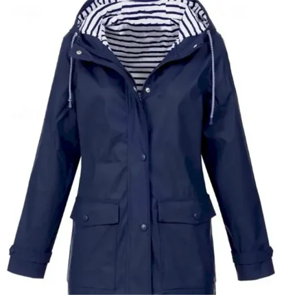 Women's Hoodie Jacket Comfortable Breathable Zipper Pocket Casual Plain Outdoor Vacation Street Casual Zipper Regular Hooded Regular Fit Long Sleeve Outerwear Black White Yellow Spring Fall - Image 3