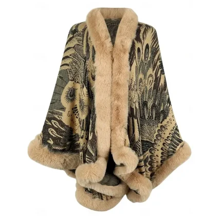 Women's Fleece Jacket Teddy Coat Cloak / Capes Warm Breathable Patchwork Faux Fur Trim Fleece Lined Casual Color Block Vacation Street Daily Wear Going out Open Front Regular Collarless Regular Fit - Image 4