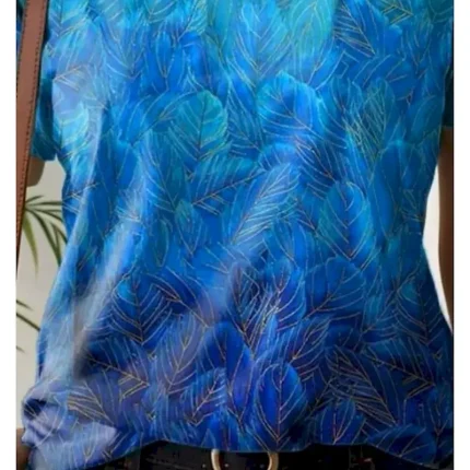 Women's T Shirt Floral Casual Short Sleeve Round Neck Regular Tops Daily Print Black White Light Green Blue Purple Summer - Image 3