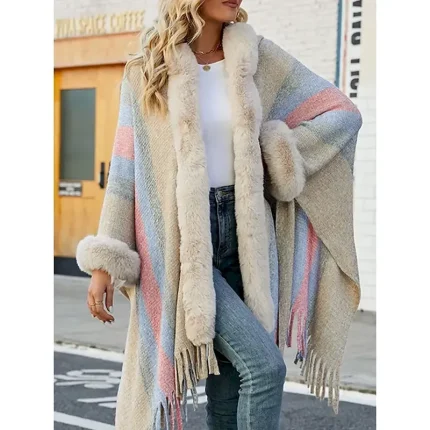 Women's Coat Trench Coat Warm Comfortable Print Fashion Modern Casual Geometric Going out Weekend Long Turndown Regular Fit Long Sleeve Outerwear Yellow Green Dark Blue Winter - Image 5