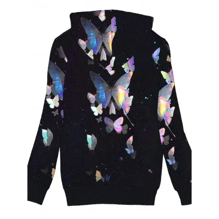 Women's Fleece Jacket Teddy Coat Hoodie Jacket Warm Breathable Zipper Pocket Fleece Lined Casual Butterfly Vacation Street Daily Wear Going out Zipper Regular Hoodie Regular Fit Long Sleeve Outerwear - Image 5