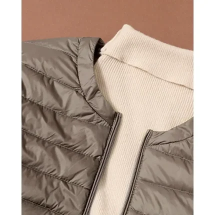 Women's Down Jacket Coat Warm Comfortable Zipper Pocket Fashion Plain Daily Wear Going out Casual Daily Weekend Zipper Long Crewneck Regular Fit Long Sleeve Outerwear Silver Purple Khaki Fall Winter - Image 5